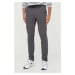 Kalhoty Calvin Klein pánské, šedá barva, přiléhavé, K10K110979