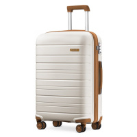 Konofactory Bílý odolný cestovní kufr s TSA zámkem 