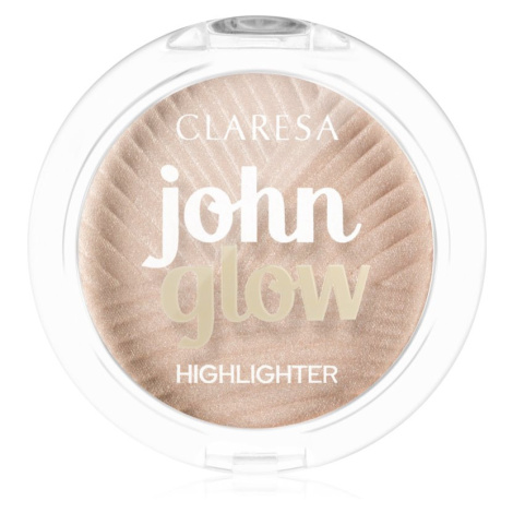 Claresa John Glow kompaktní pudrový rozjasňovač odstín 02 8 g