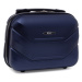 Rogal Tmavě modrá sada 2 luxusních plastových kufrů "Luxury" - M (35l), L (65l)