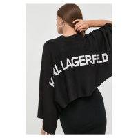 Svetr Karl Lagerfeld dámský, černá barva, lehký