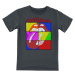 The Rolling Stones Amplified Collection - Kids - Square Tongue detské tricko charcoal