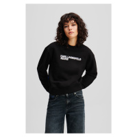 Mikina karl lagerfeld jeans klj reg essential logo sweat black