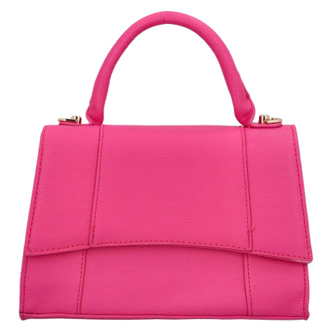 Elegantní dámská koženková kabelka do ruky Lokera, výrazná růžová MaxFly