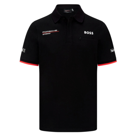 Porsche Motorsport pánské polo tričko Logo black 2023 Stichd