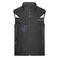 James&Nicholson Pánská softshellová vesta JN845 Black