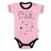 Baby Nellys Body krátký rukáv Baby Little Star - růžové vel. 68