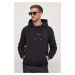 Bavlněná mikina Pepe Jeans Dave Hoodie pánská, černá barva, s kapucí, s potiskem, PM582561