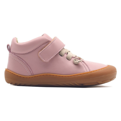 Barefoot dětské kotníkové boty Aylla - Tiksi růžové Aylla Shoes
