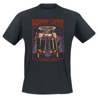Steven Rhodes Worship Coffee Tričko černá