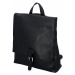 Dámský kožený batůžek kabelka černý - ItalY Francesco Small černá