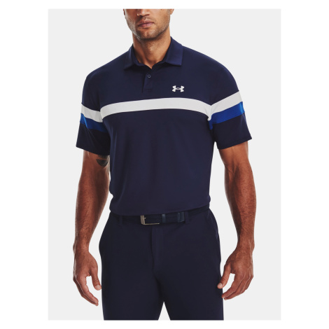 Under Armour Tričko UA T2G Color Block Polo-NVY - Pánské