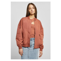 Dámská terakotová bunda Recycled Oversized Light Bomber Jacket