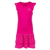 Lewro TOSCA Dívčí šaty s volány, růžová, velikost