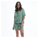 Reserved - Dvoudílná puntíkovaná pyžamová souprava - Zelená