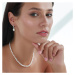 Gaura Pearls Stříbrné náušnice s bílou 8.5-9 mm perlou Avril, stříbro 925/1000 SK22518EL/W Bílá