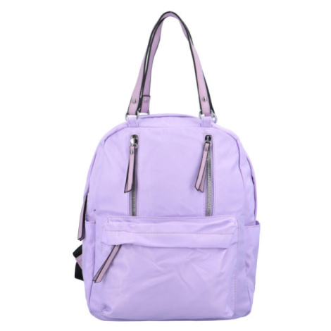 Moderní dámský látkový kabelko batoh Anita, světle fialová