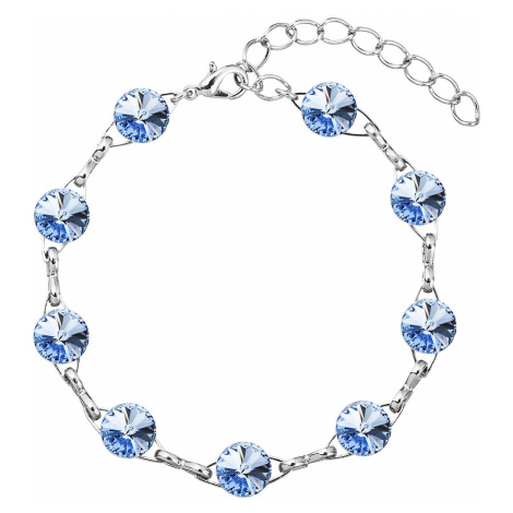 Evolution Group Náramek bižuterie se Swarovski krystaly modrý 53001.3 light sapphire