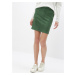 Zelená pouzdrová sukně v semišové úpravě VILA Faddy