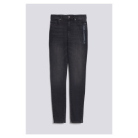 Džíny karl lagerfeld black skinny denim logo pants šedá