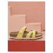 Žluté dámské kožené pantofle Birkenstock Franca