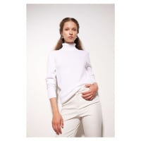 DEFACTO Women's Regular Fit Soft Texture Turtleneck Basic Plain Knitwear Sweater