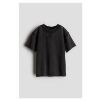 H & M - Tričko sepraný vzhled - černá