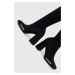 Kozačky Love Moschino dámské, černá barva, na podpatku, JA26069G1HIM0000