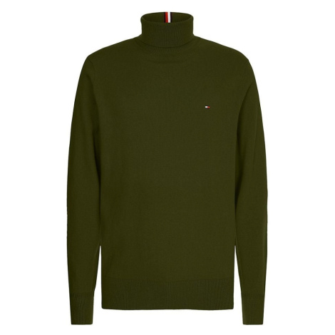 Sweater - Tommy Hilfiger PIMA COTTON CASHMERE ROLL NECK green