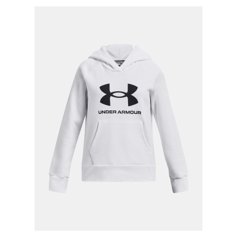 Under Armour Mikina UA Rival Fleece BL Hoodie-WHT - Holky