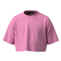 Tričko dsquared easy tee cropped t-shirts růžová