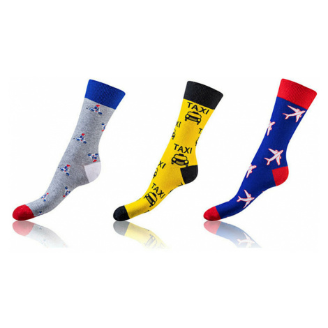 Barevné ponožky Bellinda Crazy Socks BE491004-306 3pack cestování | Modio.cz