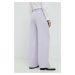 Kalhoty Gestuz PaulaGZ dámské, fialová barva, široké, high waist, 10906861