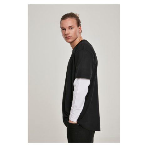 Oversized Shaped Double Layer LS Tee - black/white Urban Classics