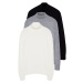 Trendyol Black-Grey-Ecru Basic Turtleneck Triple Suit Knitwear Sweater