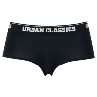 Urban Classics Ladies Logo Panty Double-Pack Sada kalhotek černá