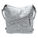 Velký světle šedý kabelko-batoh s šikmou kapsou