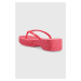 Žabky MICHAEL Michael Kors Lilo dámské, růžová barva, na platformě, 40S3KIFA1Q