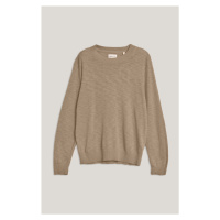 SVETR GANT COTTON LINEN C-NECK DRIED KHAKI