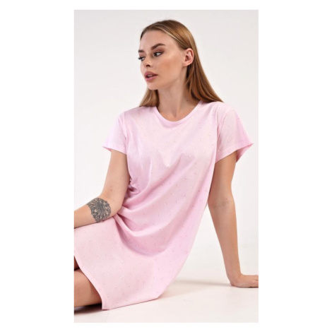 Dámská noční košile Vienetta Secret Srdíčko | světle růžová