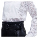 Karl Lagerfeld KL Monogram Lace Bib Shirt W 220W1600