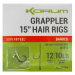 Korum návazec grappler 15” hair rigs barbed 38 cm - velikost háčku 12 průměr 0,26 mm nosnost 10 