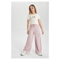 DEFACTO Girl Printed T-Shirt Trousers 2 Piece Set