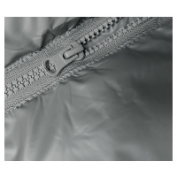 Dlouhá šedá péřová vesta s kapucí (5M3183-105)