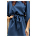 SOFIA - Světle modré dámské motýlkové šaty 287-7