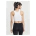 Dámské tílko // Urban classics Ladies Rib Cropped Top white