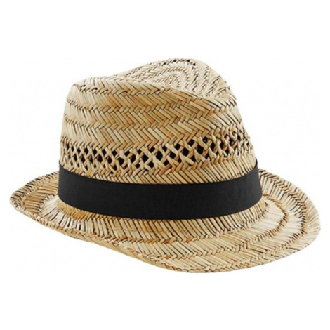 Beechfield Ručně vyráběný slaměnný klobouk Trilby