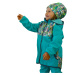 Dětská softshellová bunda s fleecem - Unuo Kouzelné stromy, smaragdová Barva: Zelená