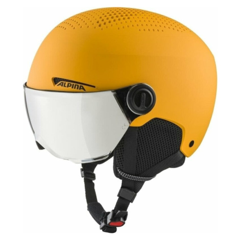 Alpina Zupo Visor Q-Lite Junior Ski helmet Burned/Yellow Matt Lyžařská helma