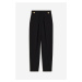 H & M - Elegantní žerzejové kalhoty - černá